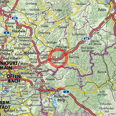 Landkarte Gelnhausen