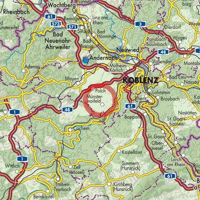 Landkarte Gierschnach