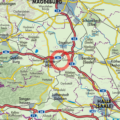 Landkarte Giersleben