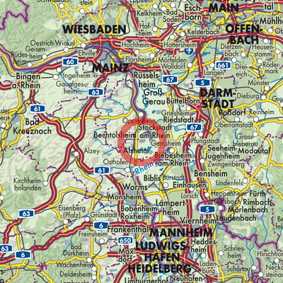 Landkarte Gimbsheim