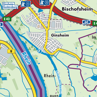 Übersichtsplan Ginsheim-Gustavsburg