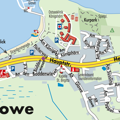 Stadtplan Glowe