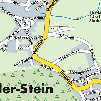 Stadtplan Gossersweiler-Stein