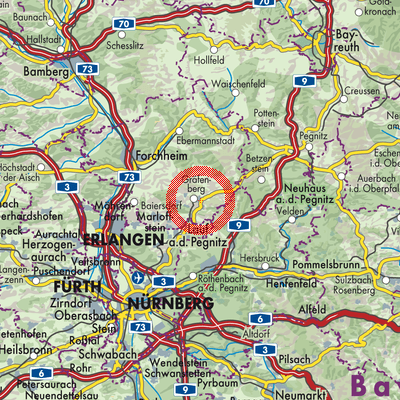 Landkarte Gräfenberg