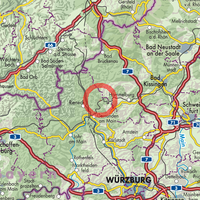 Landkarte Gräfendorf