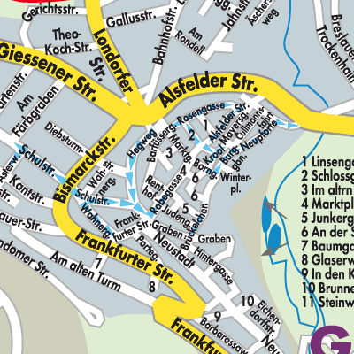 Stadtplan Grünberg