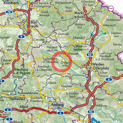 Landkarte Grafenwöhr