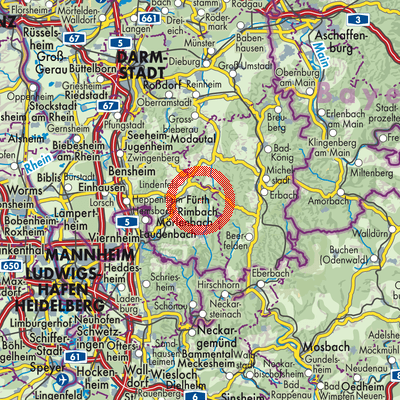 Landkarte Grasellenbach