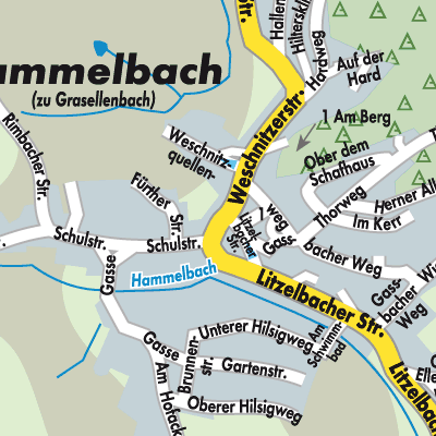Stadtplan Grasellenbach