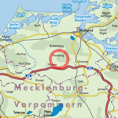 Landkarte Gremersdorf-Buchholz