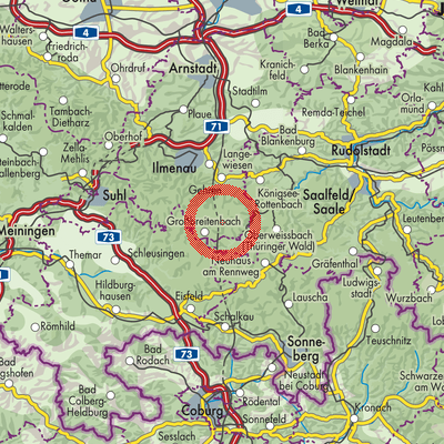 Landkarte Großbreitenbach