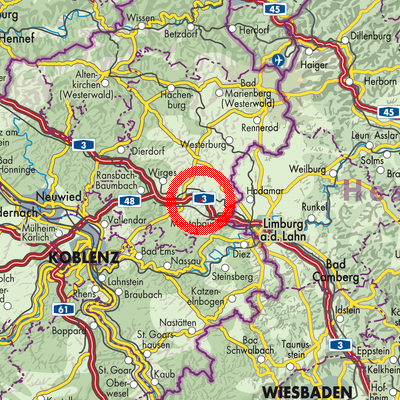 Landkarte Großholbach