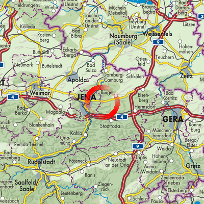 Landkarte Großlöbichau
