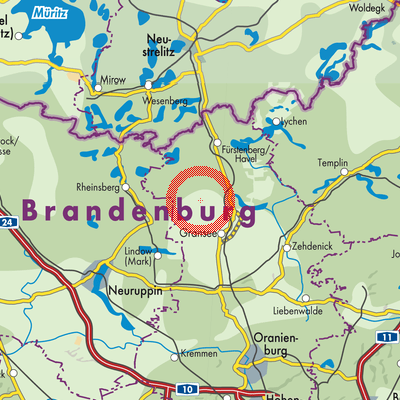 Landkarte Großwoltersdorf