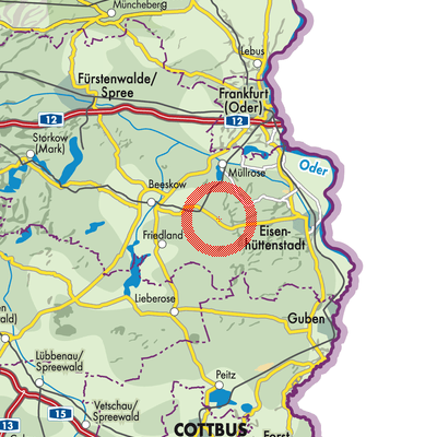 Landkarte Grunow-Dammendorf
