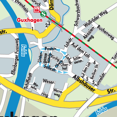 Stadtplan Guxhagen