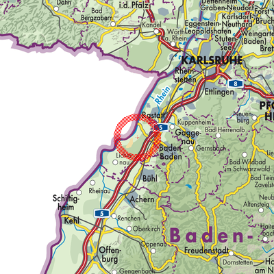 Landkarte Hügelsheim
