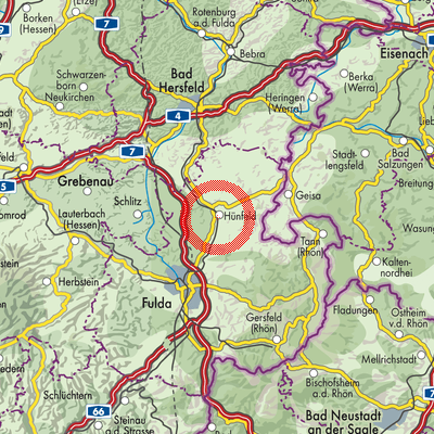 Landkarte Hünfeld