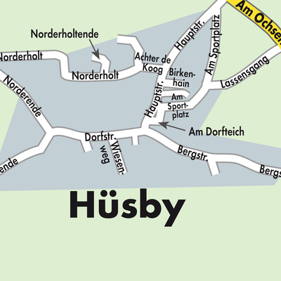 Stadtplan Hüsby