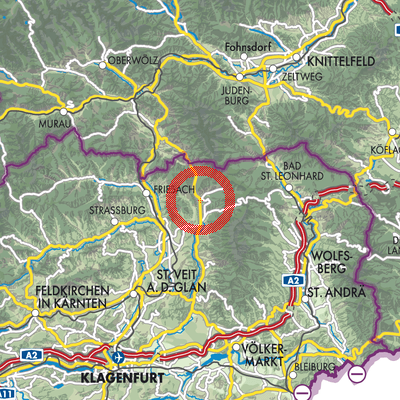 Landkarte Hüttenberg