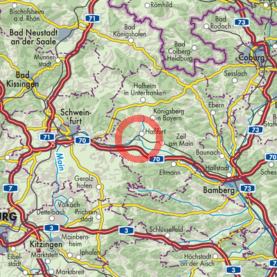 Landkarte Haßfurt