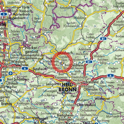 Landkarte Haßmersheim