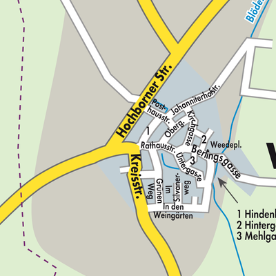 Stadtplan Hangen-Weisheim