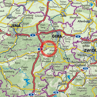 Landkarte Harth-Pöllnitz