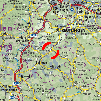 Landkarte Hechingen