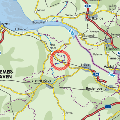 Landkarte Hechthausen