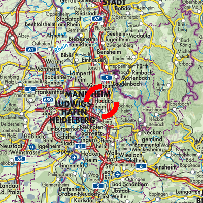 Landkarte Heddesheim