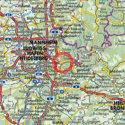 Landkarte Heidelberg