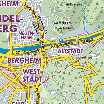 Übersichtsplan Heidelberg