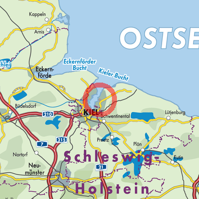 Landkarte Heikendorf