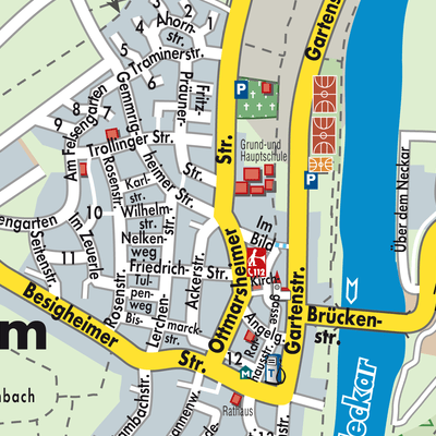 Stadtplan Hessigheim