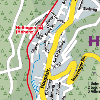 Stadtplan Hettingen