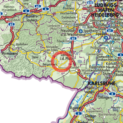 Landkarte Heuchelheim-Klingen