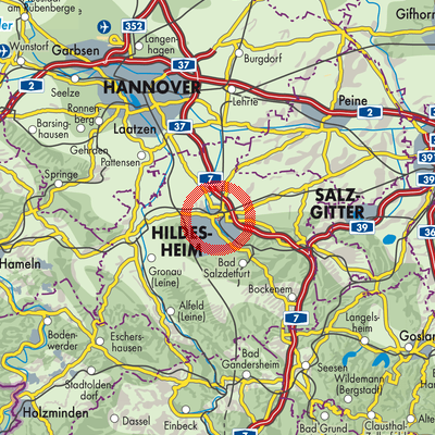 Landkarte Hildesheim