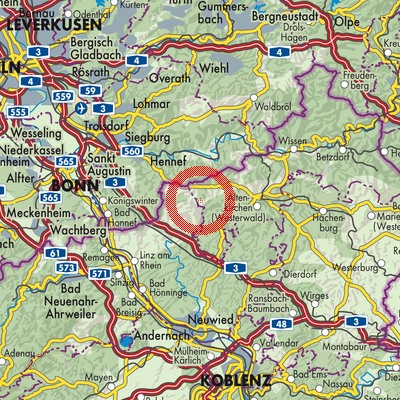 Landkarte Hirz-Maulsbach