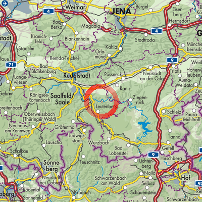 Landkarte Hohenwarte