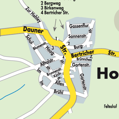 Stadtplan Hontheim