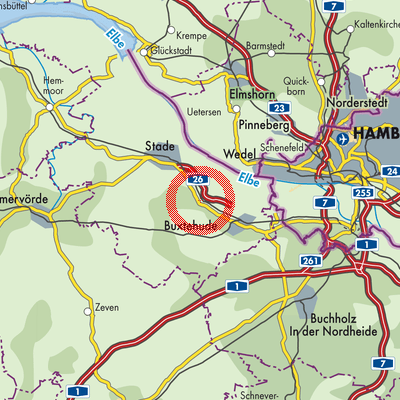 Landkarte Horneburg