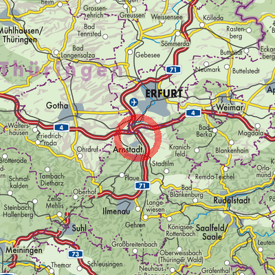 Landkarte Ichtershausen