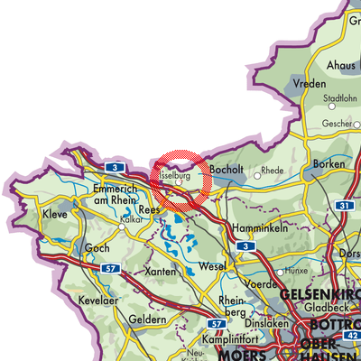 Landkarte Isselburg