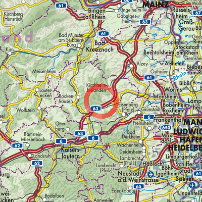 Landkarte Jakobsweiler