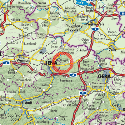 Landkarte Jenalöbnitz