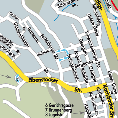 Stadtplan Johanngeorgenstadt