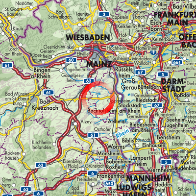 Landkarte Köngernheim