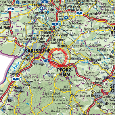 Landkarte Königsbach-Stein