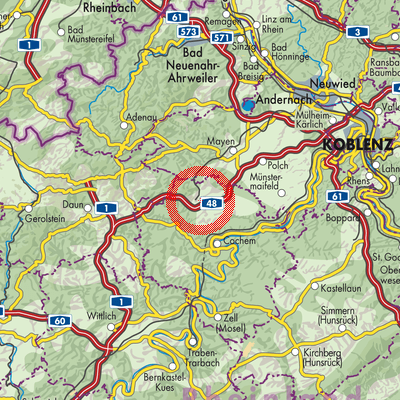 Landkarte Kaisersesch